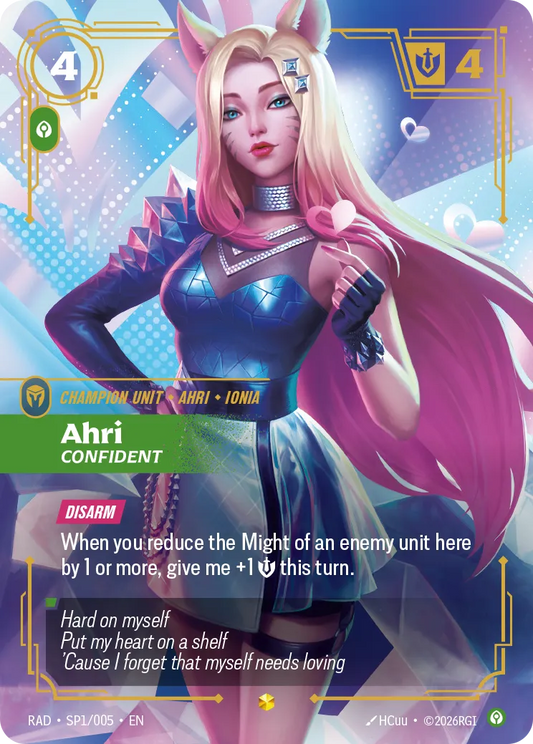 Ahri, Confident (K/DA Special Art Card) (Foil) - Riftbound Radiance
