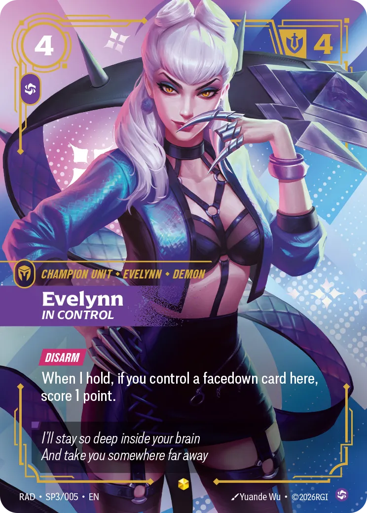 Evelynn, In Control (K/DA Special Art Card) (Foil) - Riftbound Radiance