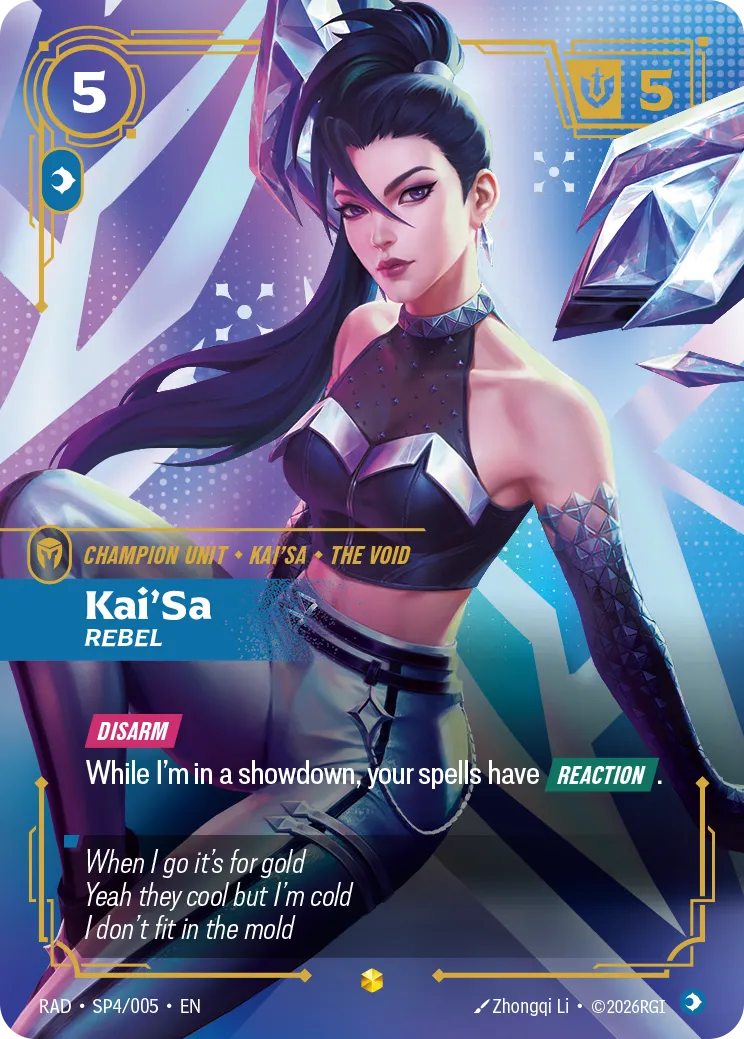 Kai'Sa, Rebel (K/DA Special Art Card) (Foil) - Riftbound Radiance