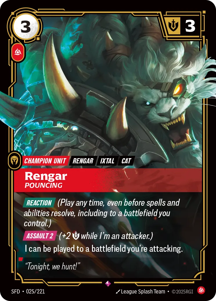 Rengar, Pouncing (Foil) - Riftbound Spiritforged