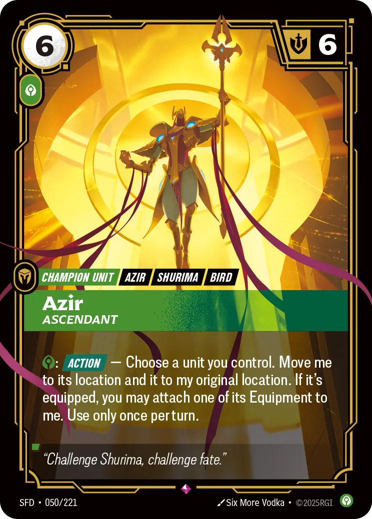 Azir, Ascendant (Foil) - Riftbound Spiritforged