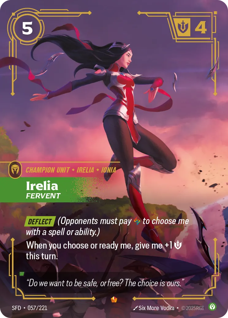 Irelia, Fervent (Foil) - Riftbound Spiritforged