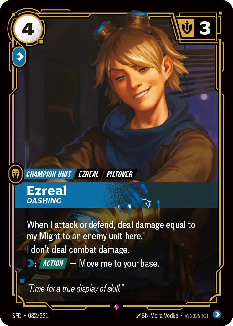 Ezreal, Dashing (Foil) - Riftbound Spiritforged