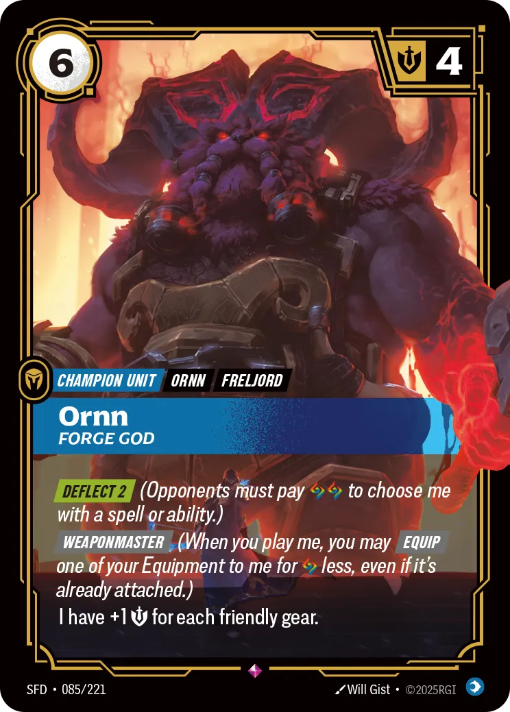 Ornn, Forge God (Foil) - Riftbound Spiritforged