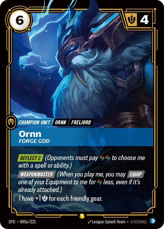 Ornn, Forge God (Alternate Art) (Foil) - Riftbound Spiritforged