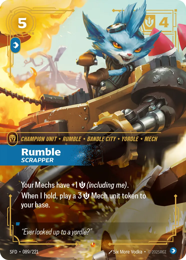 Rumble, Scrapper (Foil) - Riftbound Spiritforged