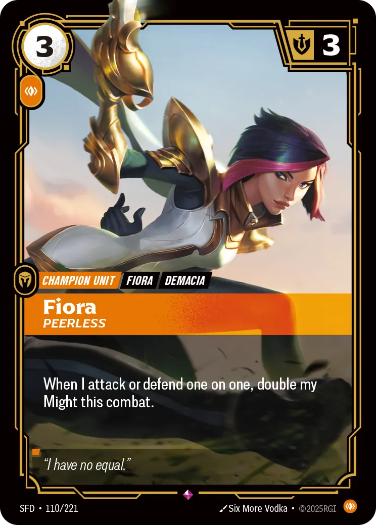 Fiora, Peerless (Foil) - Riftbound Spiritforged