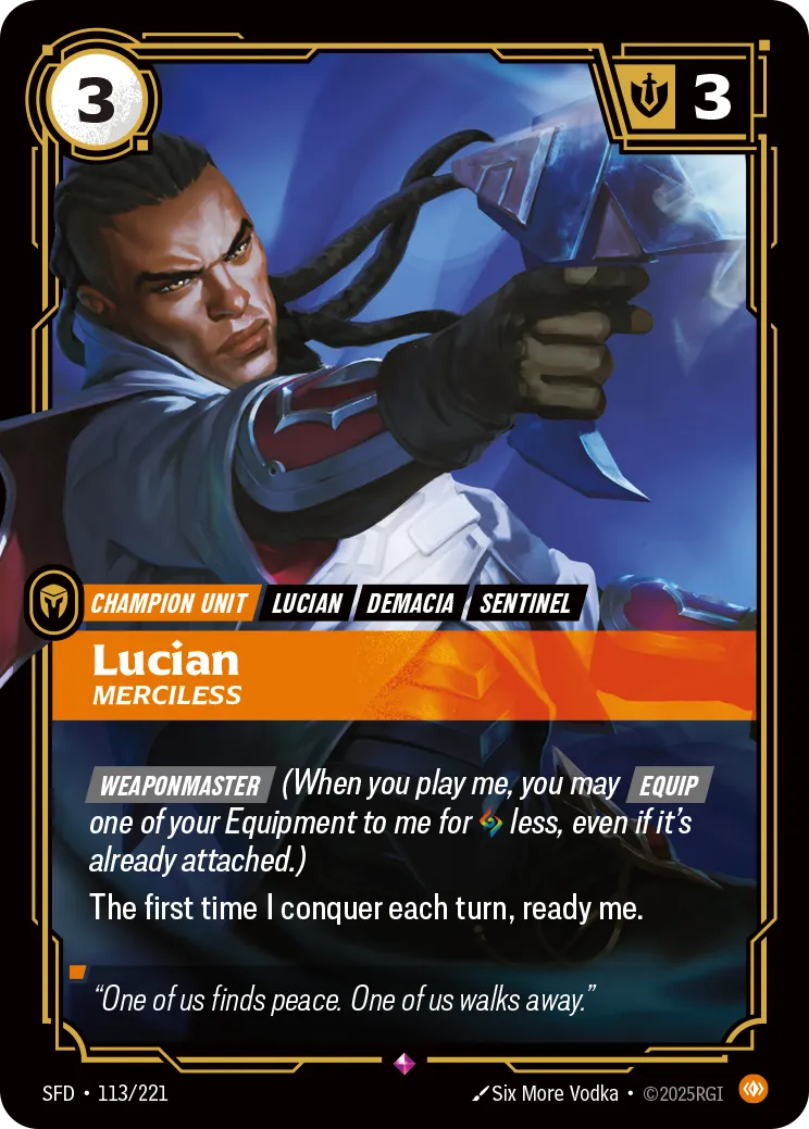 Lucian, Merciless (Foil) - Riftbound Spiritforged