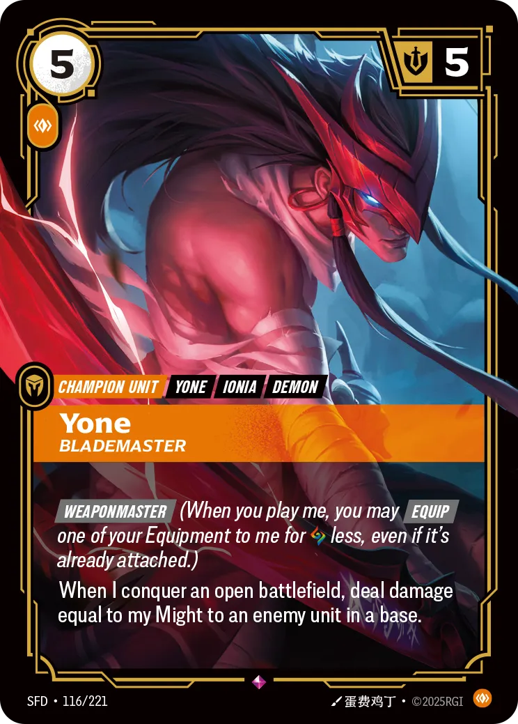 Yone, Blademaster (Foil) - Riftbound Spiritforged
