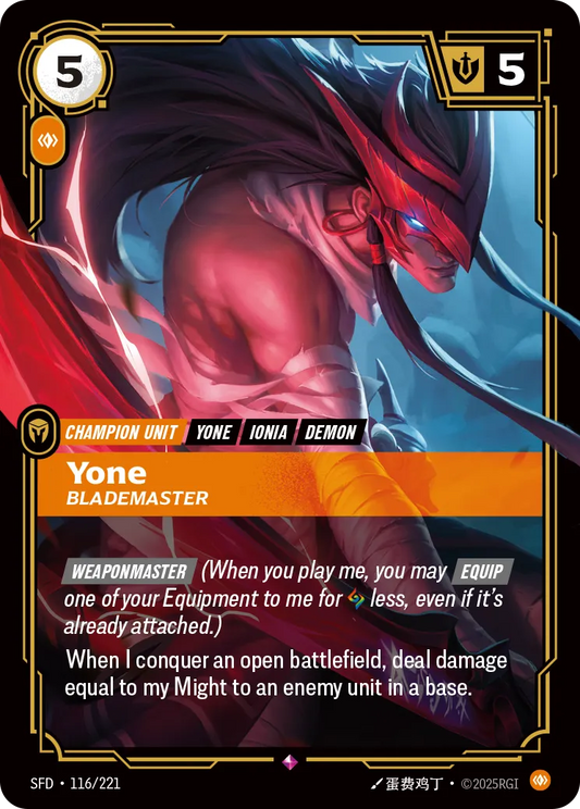 Yone, Blademaster (Foil) - Riftbound Spiritforged