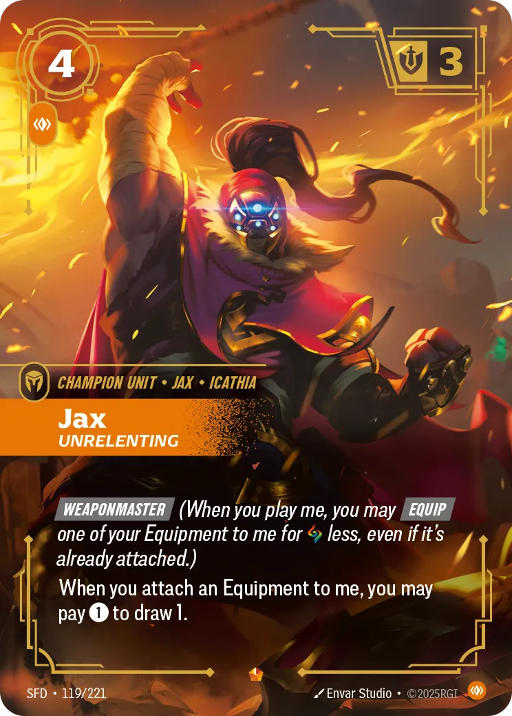 Jax, Unrelenting (Foil) - Riftbound Spiritforged