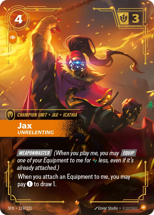 Jax, Unrelenting (Foil) - Riftbound Spiritforged