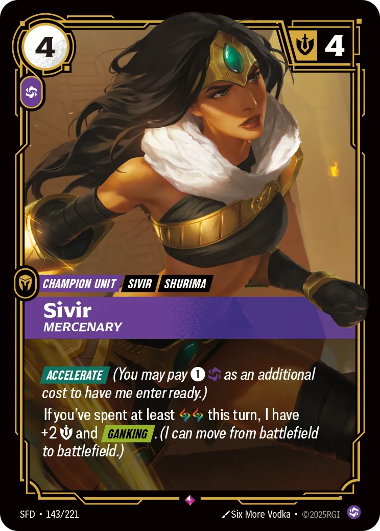 Sivir, Mercenary (Foil) - Riftbound Spiritforged