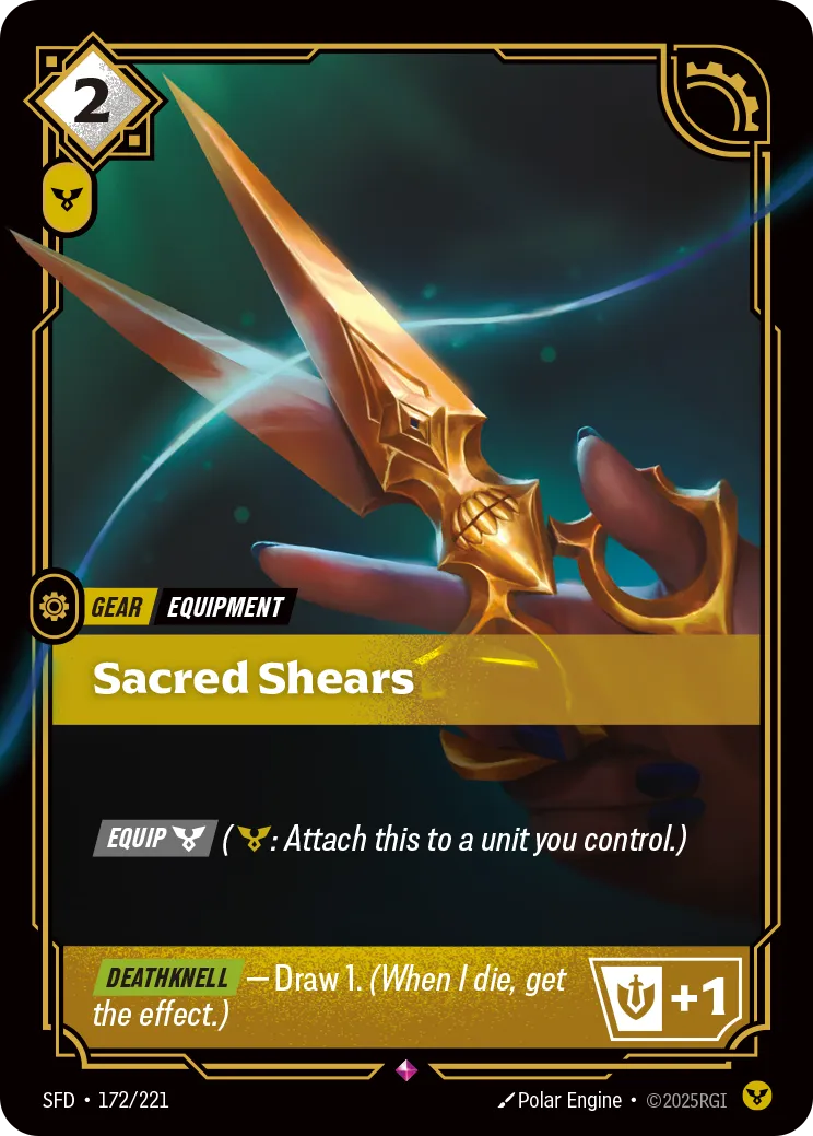 Sacred Shears (Foil) - Riftbound Spiritforged