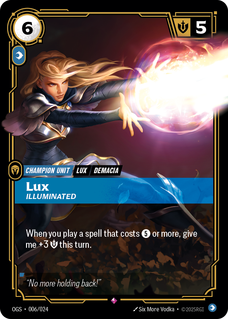 Lux - Illuminated - Riftbound TCG Card