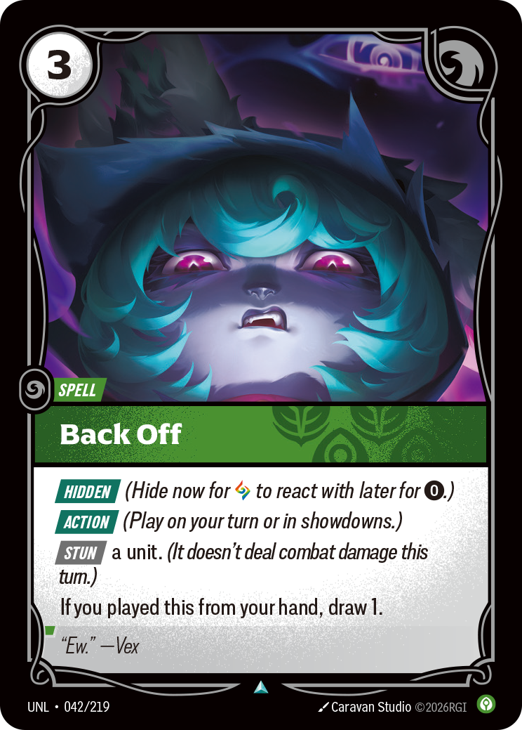 Back Off - Riftbound TCG Card