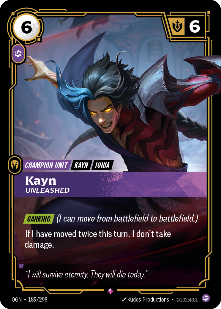Kayn - Unleashed - Riftbound TCG Card