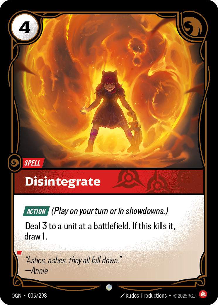 Disintegrate - Riftbound TCG Card