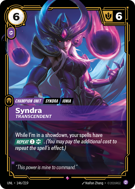 Syndra - Transcendent - Riftbound TCG Card