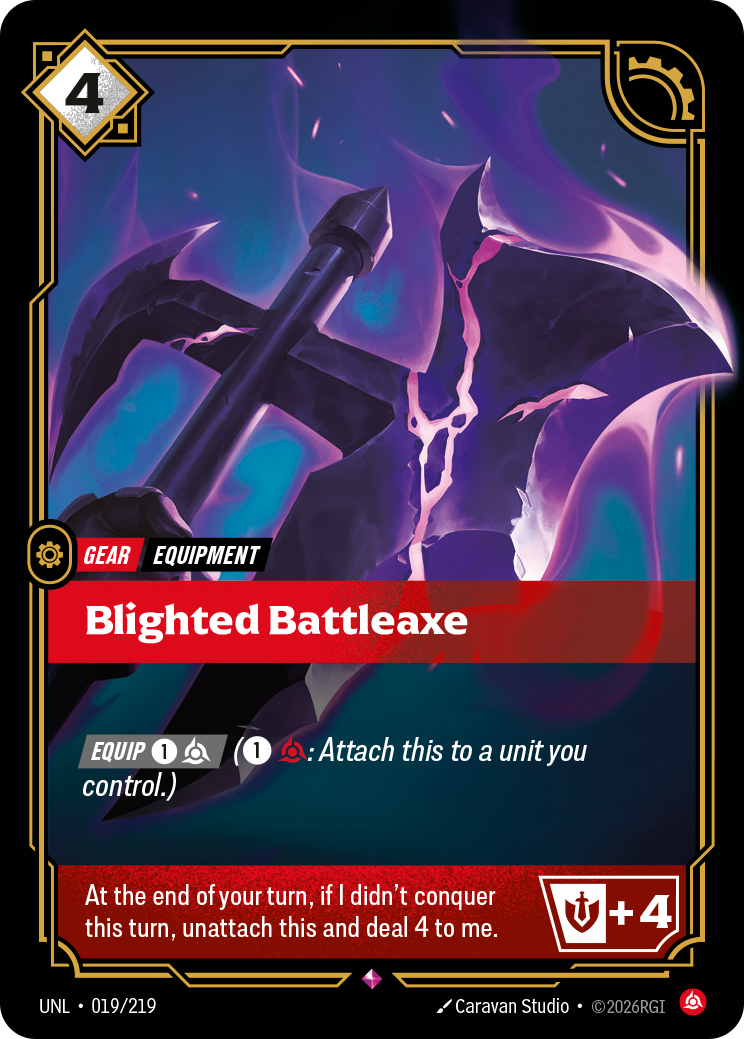 Blighted Battleaxe - Riftbound TCG Card