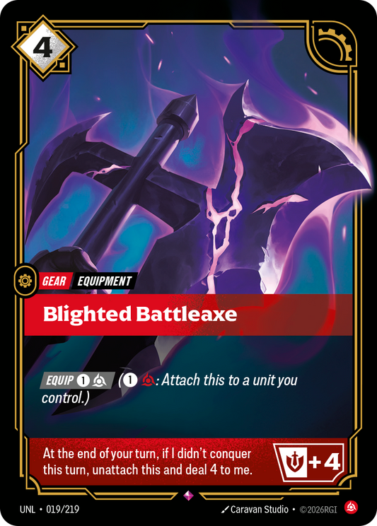 Blighted Battleaxe - Riftbound TCG Card