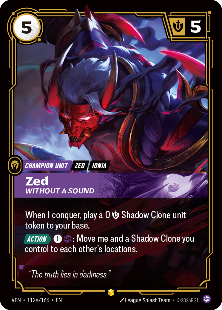 Zed, Without a Sound (Alternate Art) (Foil) - Riftbound Vendetta