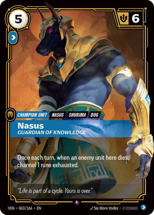 Nasus, Guardian of Knowledge (Foil) - Riftbound Vendetta