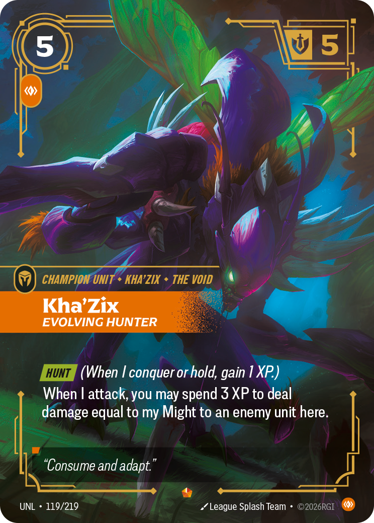 Kha'Zix - Evolving Hunter - Riftbound TCG Card