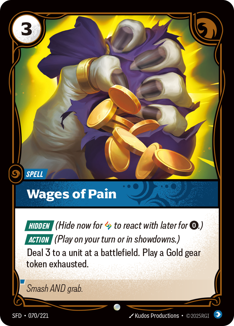 Wages of Pain - Riftbound TCG Card