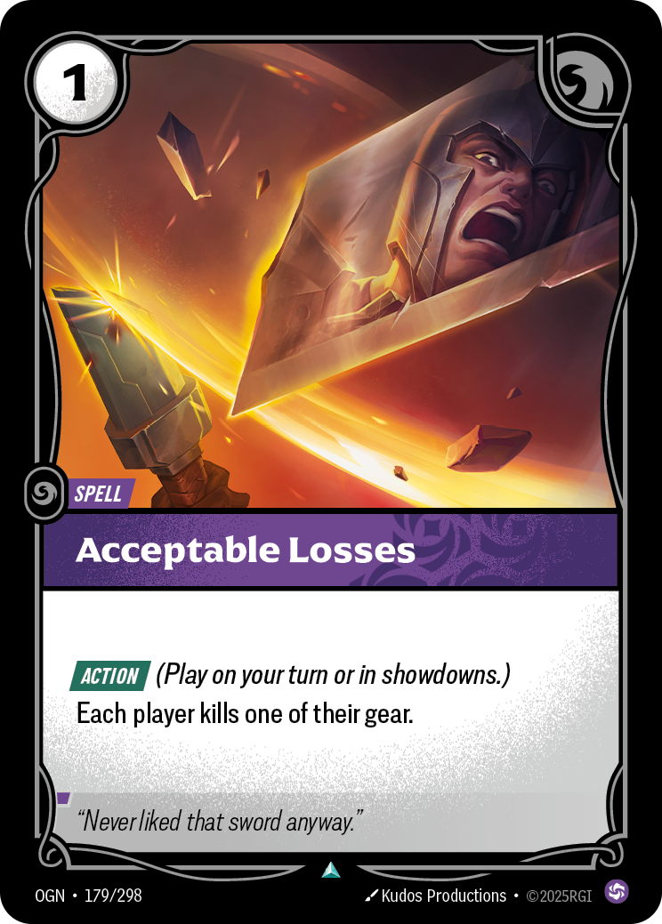 Acceptable Losses - Riftbound TCG Card