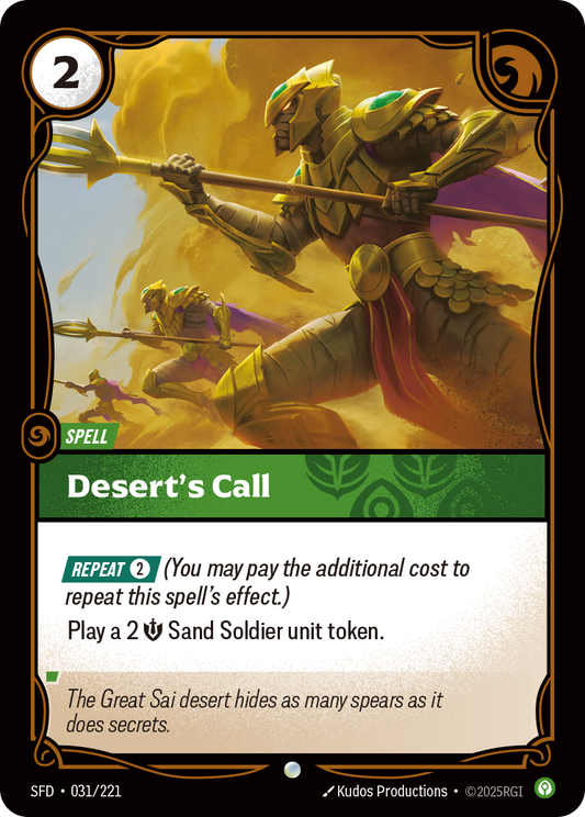 Desert's Call - Riftbound TCG Card