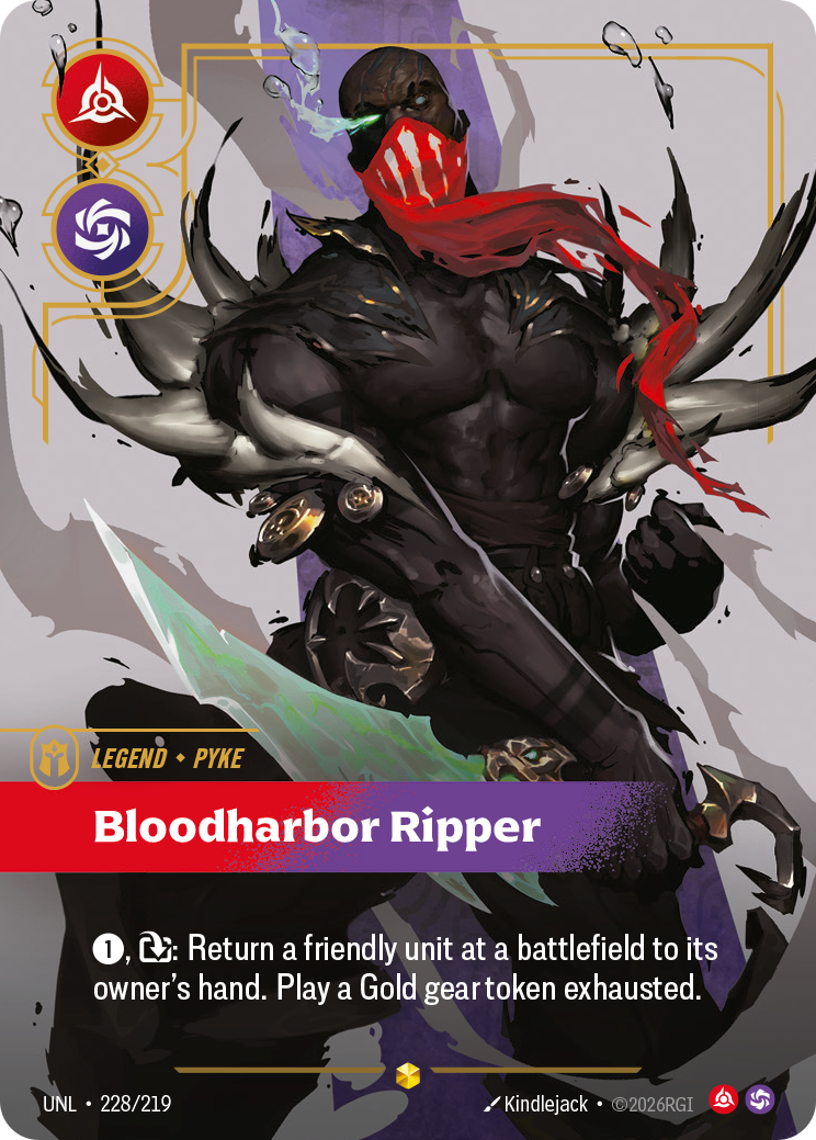 Pyke - Bloodharbor Ripper (Overnumbered) - Riftbound TCG Card