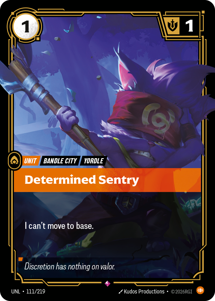 Determined Sentry - Riftbound TCG Card