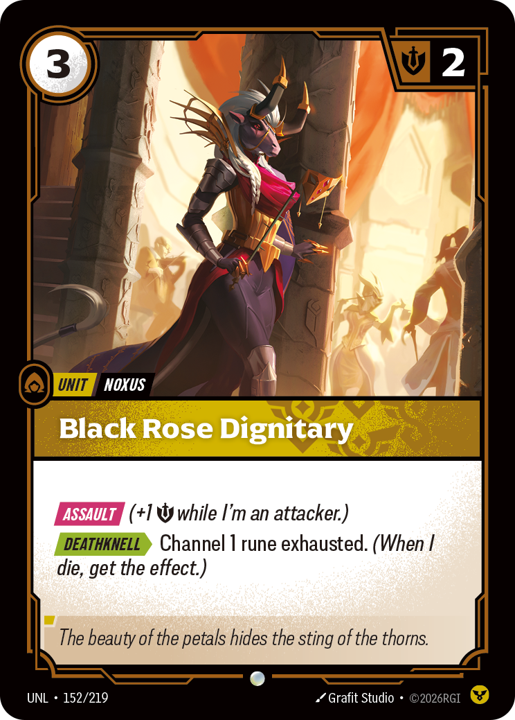 Black Rose Dignitary - Riftbound TCG Card