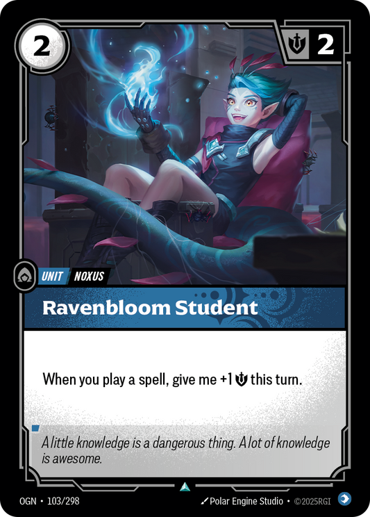 Ravenbloom Student - Riftbound TCG Card