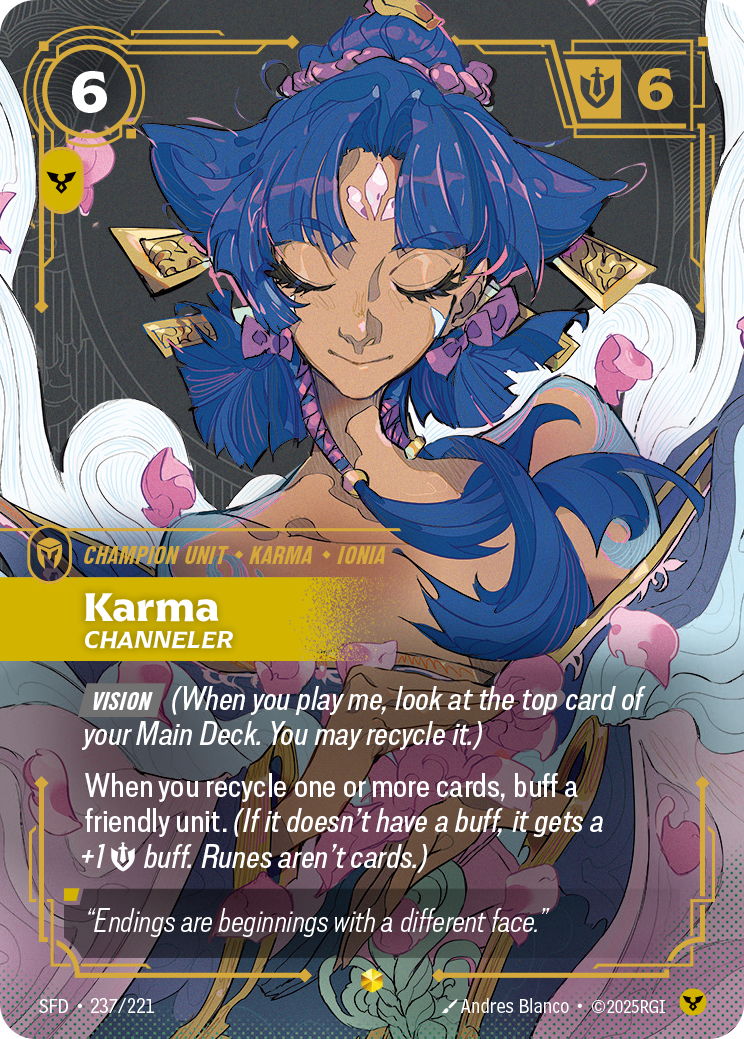 Karma - Channeler (Overnumbered) - Riftbound TCG Card