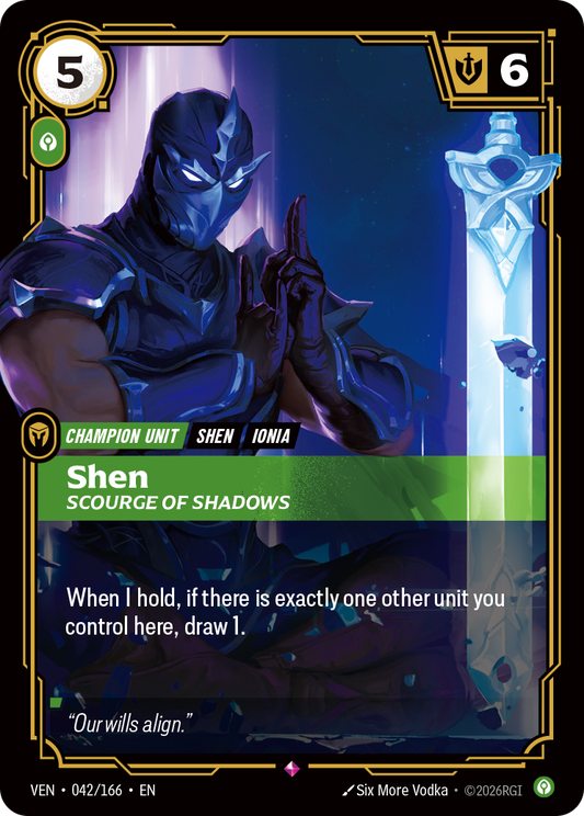 Shen, Scourge of Shadows (Foil) - Riftbound Vendetta