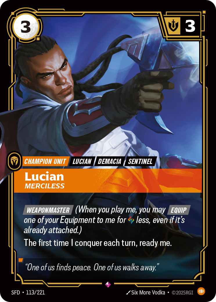 Lucian - Merciless - Riftbound TCG Card