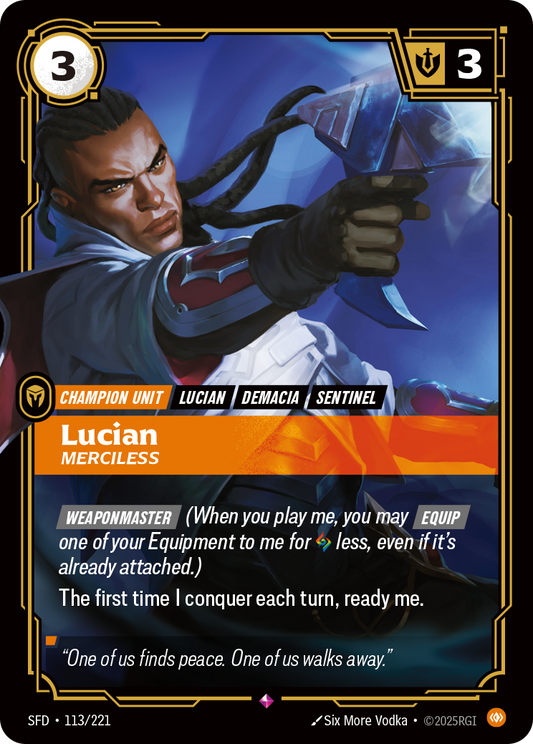 Lucian - Merciless - Riftbound TCG Card