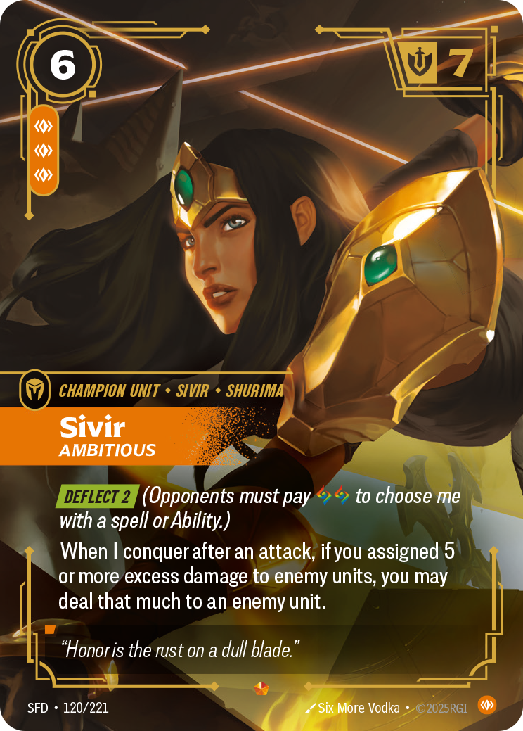 Sivir - Ambitious - Riftbound TCG Card