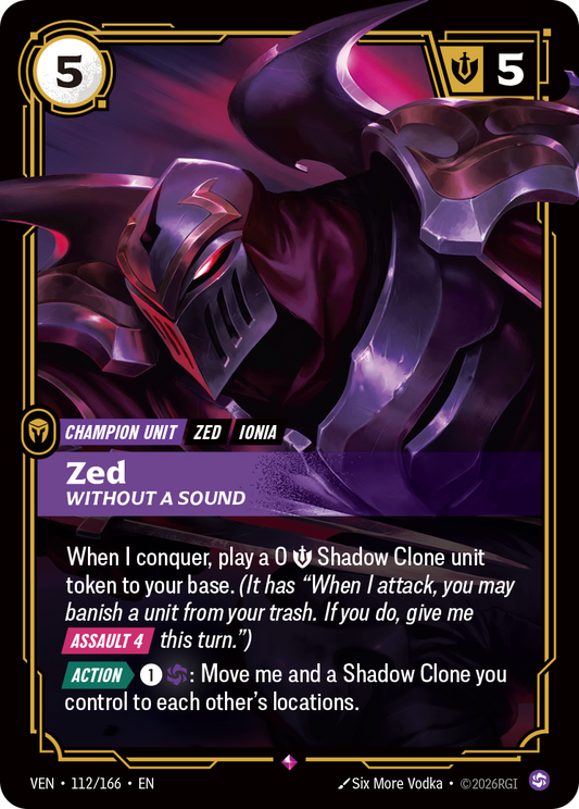 Zed, Without a Sound (Foil) - Riftbound Vendetta