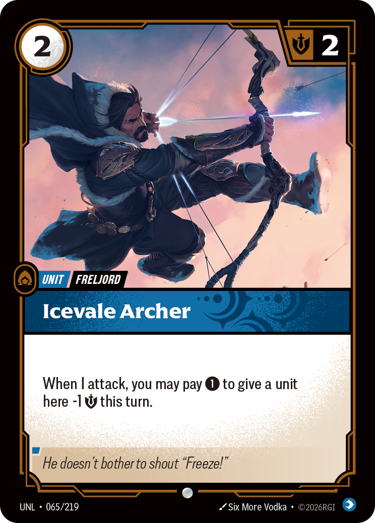 Icevale Archer - Riftbound TCG Card