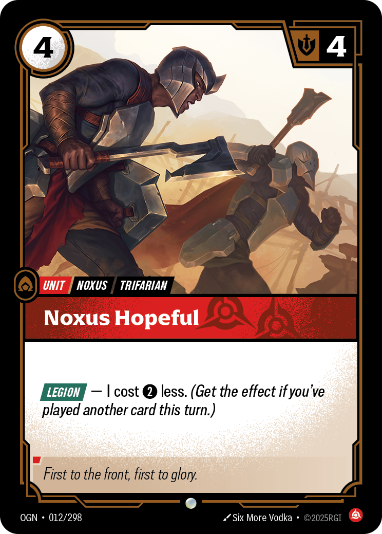 Noxus Hopeful - Riftbound TCG Card