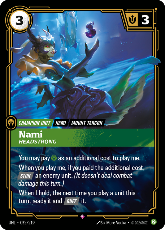 Nami - Headstrong - Riftbound TCG Card