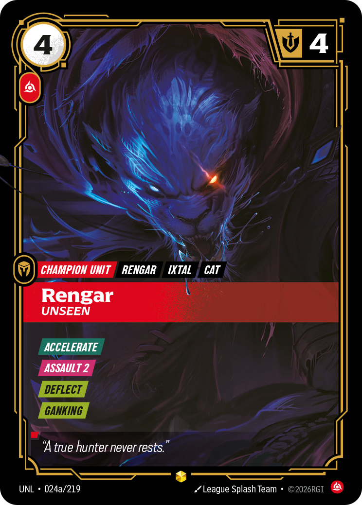 Rengar - Unseen (Alternate Art) - Riftbound TCG Card