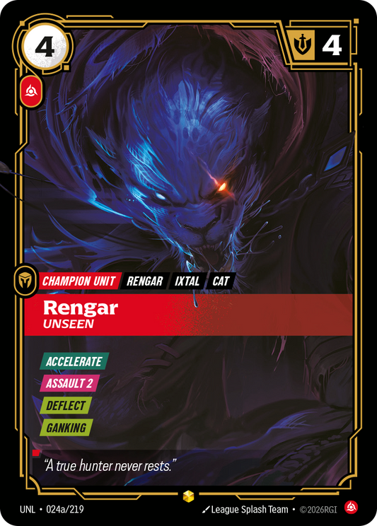 Rengar - Unseen (Alternate Art) - Riftbound TCG Card