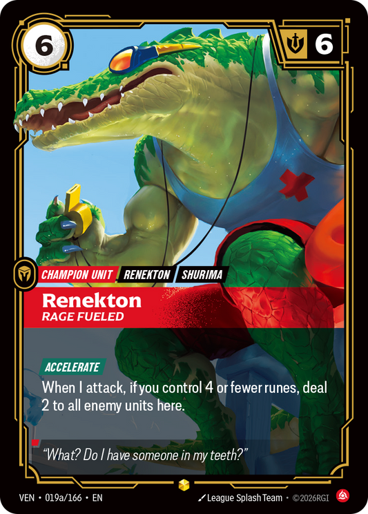 Renekton, Rage Fueled (Alternate Art) (Foil) - Riftbound Vendetta