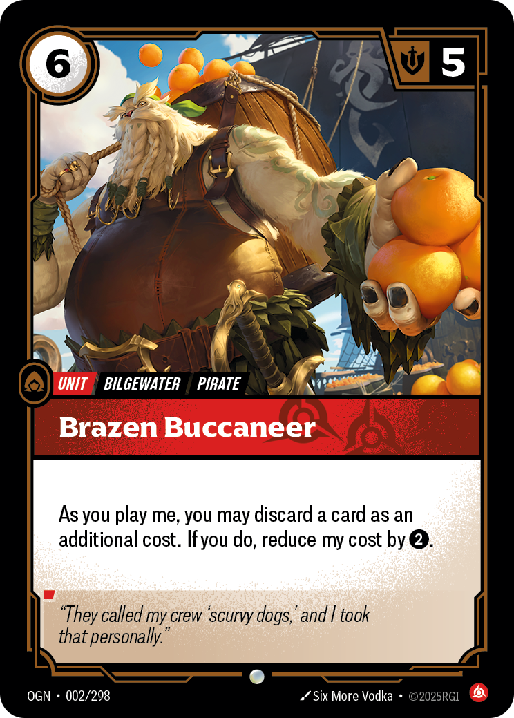 Brazen Buccaneer - Riftbound TCG Card