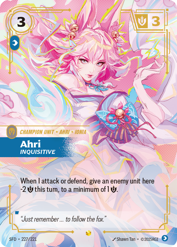 Ahri - Inquisitive (Overnumbered) - Riftbound TCG Card