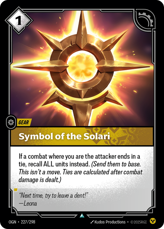 Symbol of the Solari - Riftbound TCG Card